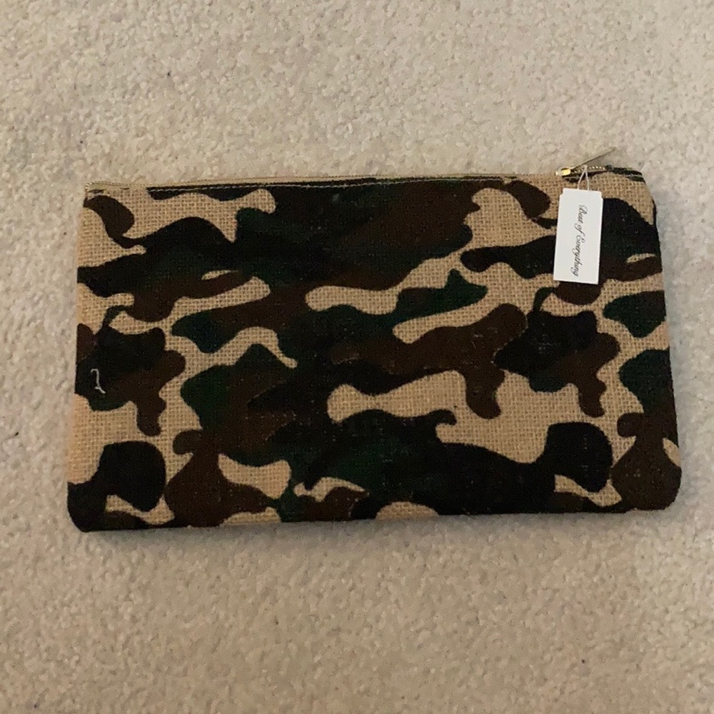 Camo woven zipper pouch
